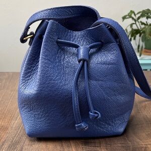 Portland Leather small bucket bag in Molino blue. New never carried.